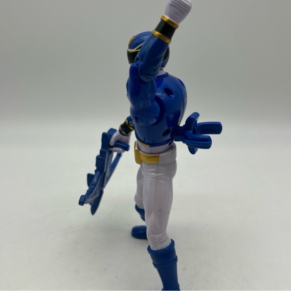 Mighty Morphin Power Rangers Megaforce Battle Blue 6" Figure 2012 Bandai Comp - Picture 10 of 12